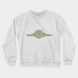 Green Henna Tattoo - Green Mehendi Motifs Crewneck Sweatshirt